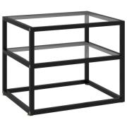 vidaXL Konsolbord transparent 50x40x40 cm härdat glas