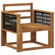 vidaXL Utomhus Mellansoffa Massivt Akaciaträ Naturlig