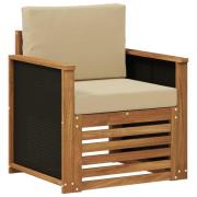 vidaXL Utomhus Mellansoffa Naturlig