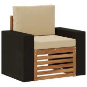 vidaXL Utomhus Mellansoffa Naturlig