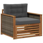 vidaXL Utomhus Mellansoffa Naturlig