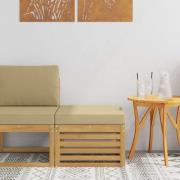 vidaXL Utomhuspall Massivt Akaciaträ Vit