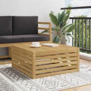 vidaXL Utomhusbord Massivt Akaciaträ Vit 79 x 79 x 37 cm