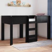 vidaXL Köksbädd för barn Svart Ek 90 x 190 cm Konstruerat trä