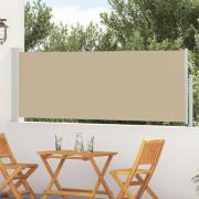 vidaXL Utfällbar sidomarkis Beige 500 x 100 cm Polyester