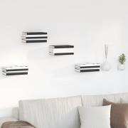 vidaXL Flytande hylla med hylla 4 pcs Vit 6 x 10,8 x 6,6 cm