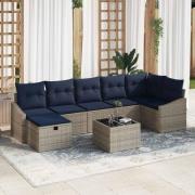 vidaXL Soffset med kudde 5 pcs konstrotting