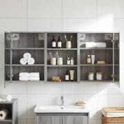 vidaXL Badrumsskåpsset 3 pcs 126 x 16 x 62.5 cm Konstruerat trä