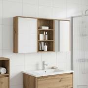 vidaXL Badrumsskåpsset 3 pcs 126 x 16 x 62.5 cm Konstruerat trä