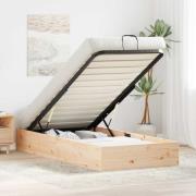 vidaXL Bäddsoffa med förvaring Naturfärg 90 x 200 cm Massivt furu