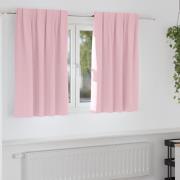 vidaXL Mörkläggningsgardiner med Ringar 2 pcs Babyrosa 140 x 140 cm