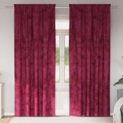 vidaXL Sammetsgardiner med gardiner 2 pcs Vinröd 260 x 140 cm Sammet