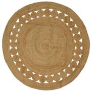 vidaXL Matta Naturfärg Ø 210 cm Jute