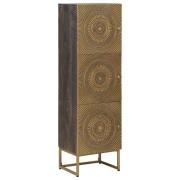 vidaXL Skåp Mässing 35 x 30 x 120 cm