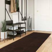 vidaXL Mellanhög mjuk och tvättbar matta HUARTE Brun 500 x 80 cm