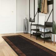 vidaXL Mattlöpare MARSA Svart 80 x 250 cm Polyester och PVC