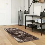 vidaXL Mattlöpare MARSA Svart 50 x 200 cm Polyester och PVC