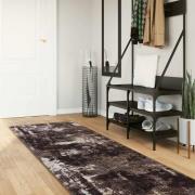 vidaXL Mattlöpare MARSA Svart 80 x 400 cm Polyester och PVC