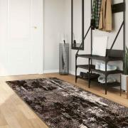 vidaXL Mattlöpare MARSA Svart 100 x 250 cm Polyester och PVC