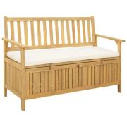 vidaXL Förvaringsbänk med kudde med lagring med dörr 120 x 63 x 84 cm