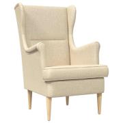 vidaXL fåtölj Kräm tyg