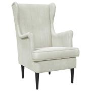 vidaXL fåtölj Kräm Sammet