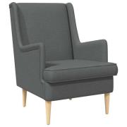 vidaXL fåtölj Mörkgrå tyg