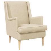 vidaXL fåtölj Kräm tyg