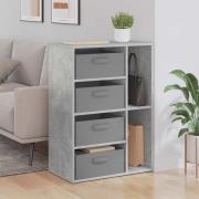 vidaXL Sideboard med låda Betonggrå 60 x 33,5 x 84 cm