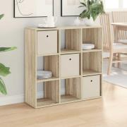 vidaXL Sideboard med låda Sonoma-ek 88,5 x 29 x 84,5 cm