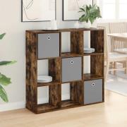 vidaXL Sideboard med låda Rökt ek 102 x 31 x 99,5 cm