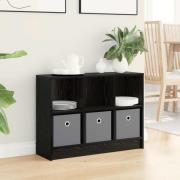 vidaXL Sideboard med låda Svart Ek 73,5 x 22,5 x 53,5 cm