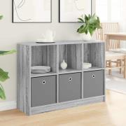 vidaXL Sideboard med låda Grå Sonoma 102 x 32 x 73,5 cm