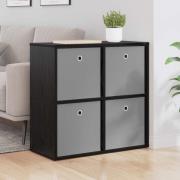 vidaXL Sideboard med låda Svart Ek 68,5 x 32 x 67 cm