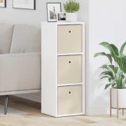 vidaXL Sideboard med låda Vit 30,5 x 27 x 84,5 cm