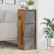 vidaXL Sideboard med låda Gammalt trä 30,5 x 27 x 84,5 cm