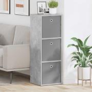 vidaXL Sideboard med låda Betonggrå 35 x 32 x 99,5 cm