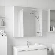 vidaXL Badrumsspegelskåp för Vit 70 x 14,5 x 70 cm Konstruerat trä