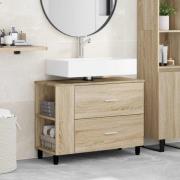 vidaXL Badrums vaskenhet Sonoma-ek 80 x 35 x 60 cm Konstruerat trä
