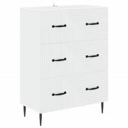 vidaXL Lådans skåp Vit 66 x 34,5 x 89,5 cm Konstruerat trä