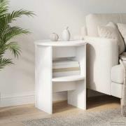 vidaXL Sidokabinett Vit Ø40 x 50 cm Konstruerat trä