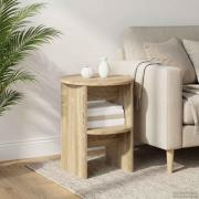 vidaXL Sidokabinett 2 pcs Sonoma-ek Ø40 x 50 cm Konstruerat trä