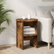 vidaXL Sidokabinett Rökt Ek Ø40 x 50 cm Konstruerat trä