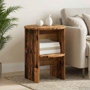 vidaXL Sidokabinett 2 pcs Gammalt trä Ø40 x 50 cm Konstruerat trä