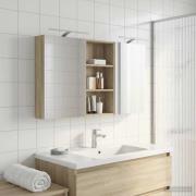 vidaXL Badrumsskåpsset 3 pcs 140 x 14,5 x 70 cm Konstruerat trä