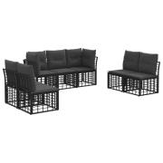 vidaXL Utomhussoffset Svart Polyester