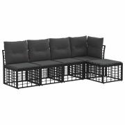 vidaXL Utomhussoffset Svart Polyester