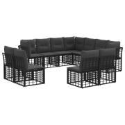 vidaXL Utomhussoffset Svart Polyester
