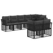 vidaXL Utomhussoffset Svart Polyester