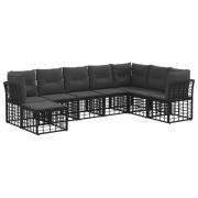 vidaXL Utomhussoffset Svart Polyester